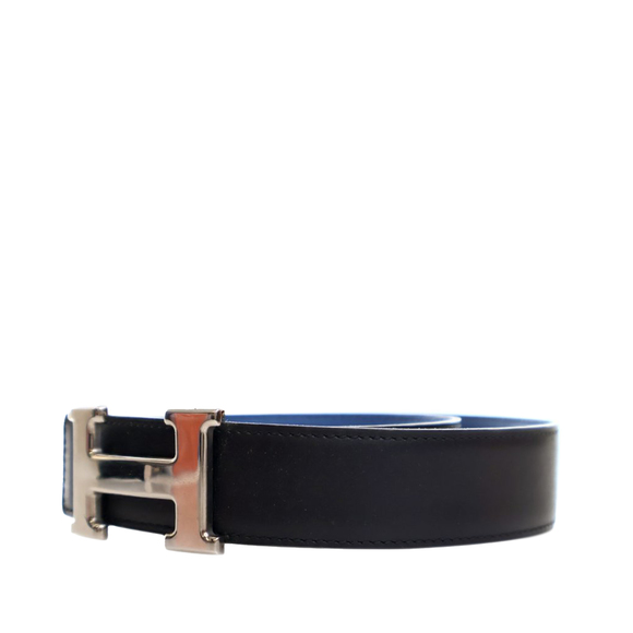 Pre-Loved Hermes Espom and Swift Constance H Reversible Belt
